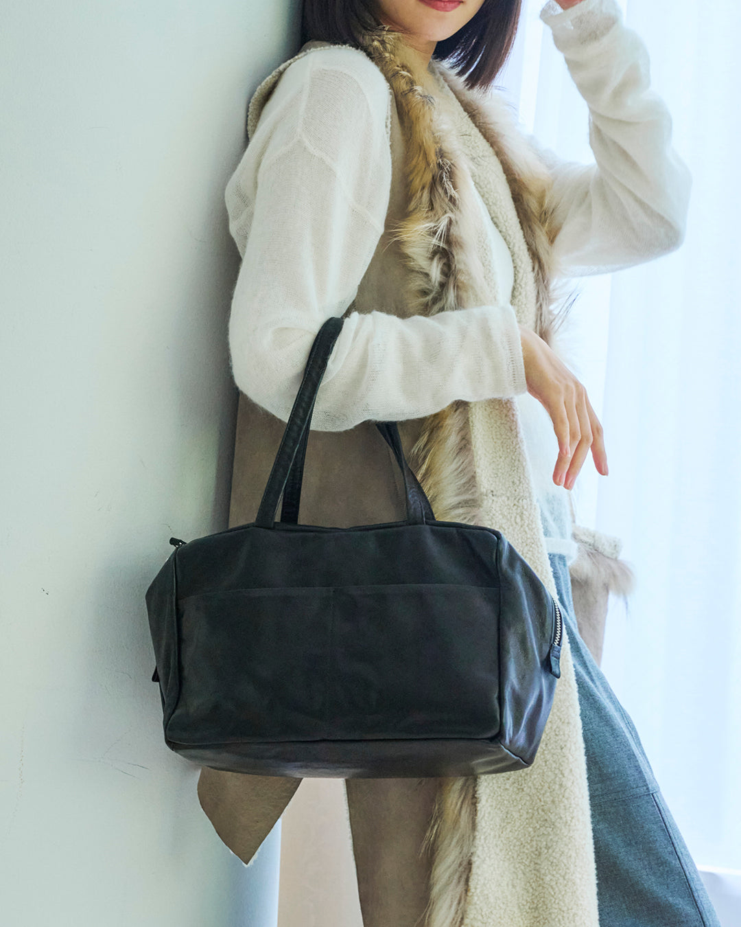 BOX TOTE : M | BLACK