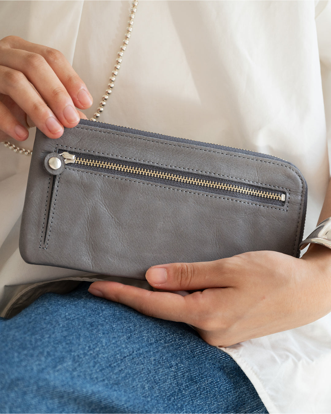 SLIM WALLET : LONG | GRAY
