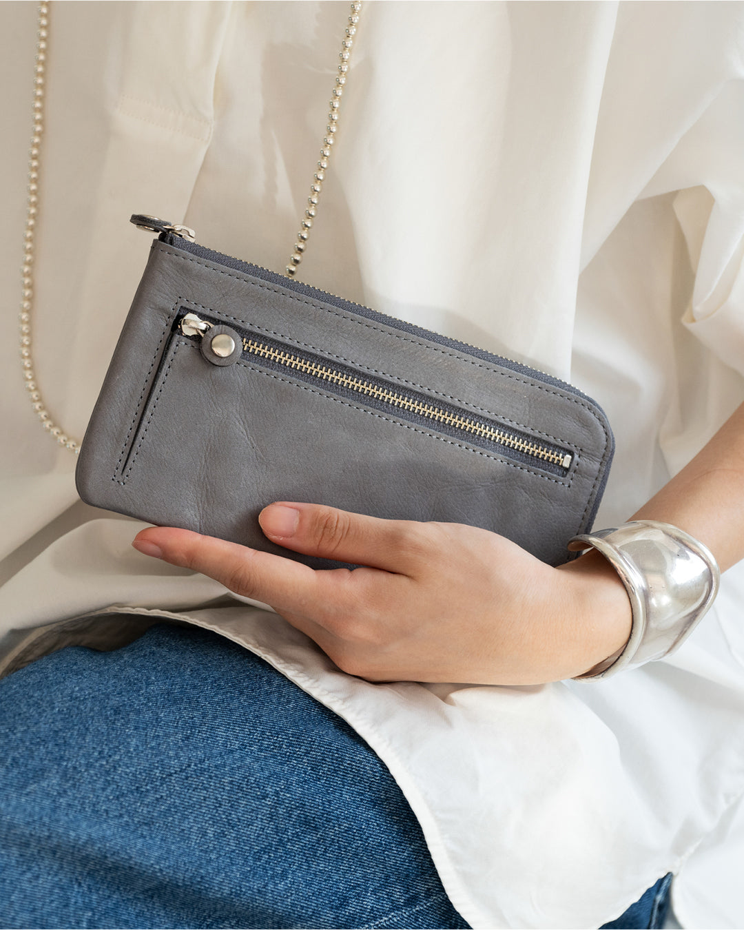 SLIM WALLET : LONG | GRAY